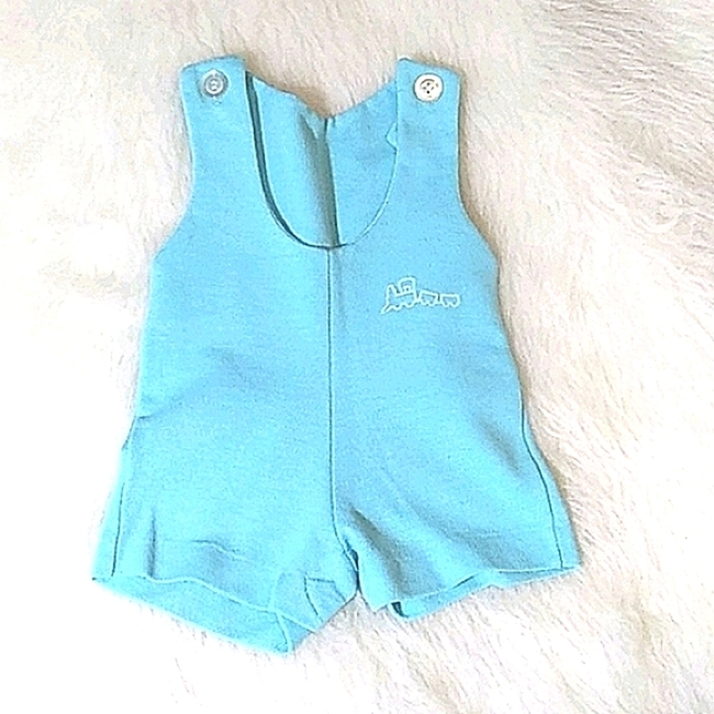 Baby Boy Blue Overall Shorts